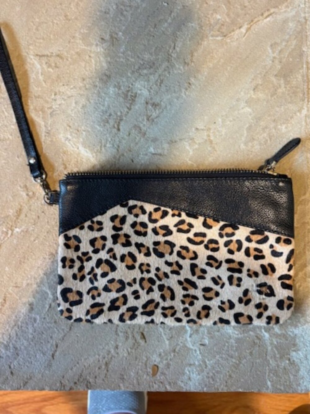 Handbag Butler Leather Cheetah Print Wristlet Wallet Clutch